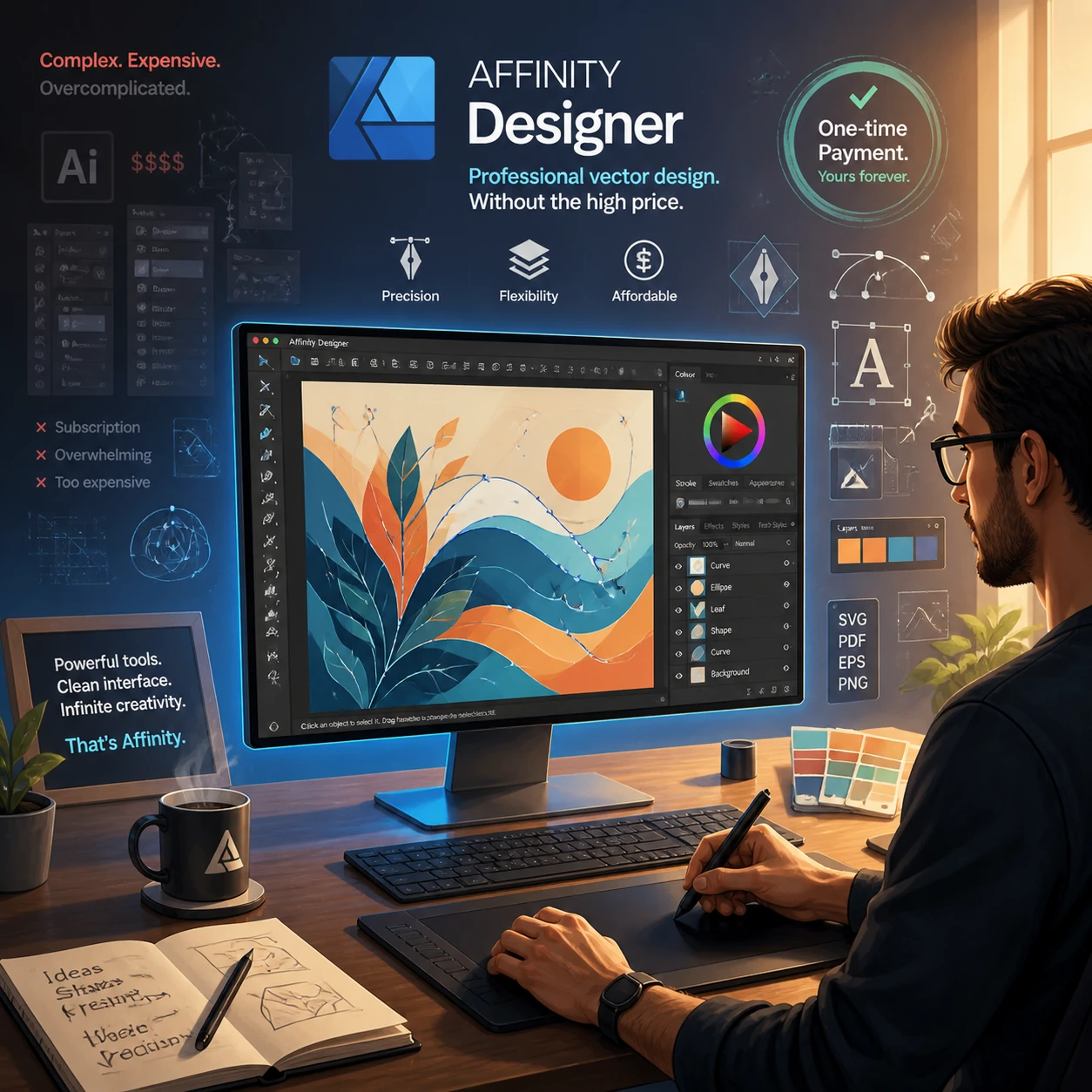 Affinity Designer؛ جایگزین حرفه‌ای و ارزان‌تر برای Adobe Illustrator