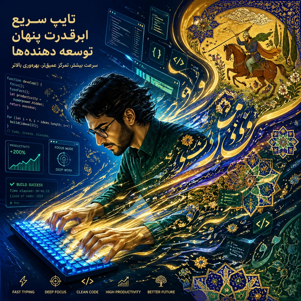 مهارت تایپ سریع: یک اَبَرابزار پنهان برای افزایش بهره‌وری توسعه‌دهندگان